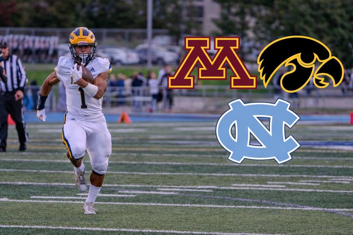 Excited to have the opportunity to attend camps at Minnesota, Iowa, and North Carolina. Ready to compete, learn, and showcase my skills!
<a href="/Coach_Fleck/">P.J. Fleck</a> <a href="/GopherFootball/">Minnesota Football</a> <a href="/CoachFerentz/">Kirk Ferentz</a> <a href="/CoachOYoung/">Omar Young</a> <a href="/unchapelbill/">Coach Belichick</a> <a href="/Belichick_B/">Bill Belichick</a> <a href="/coachmeans_20/">Natrone Means</a> <a href="/UNCFootball/">Carolina Football</a> <a href="/OJW_Scouting/">Oliver James West</a> <a href="/PrepRedzoneMN/">Prep Redzone Minnesota</a>