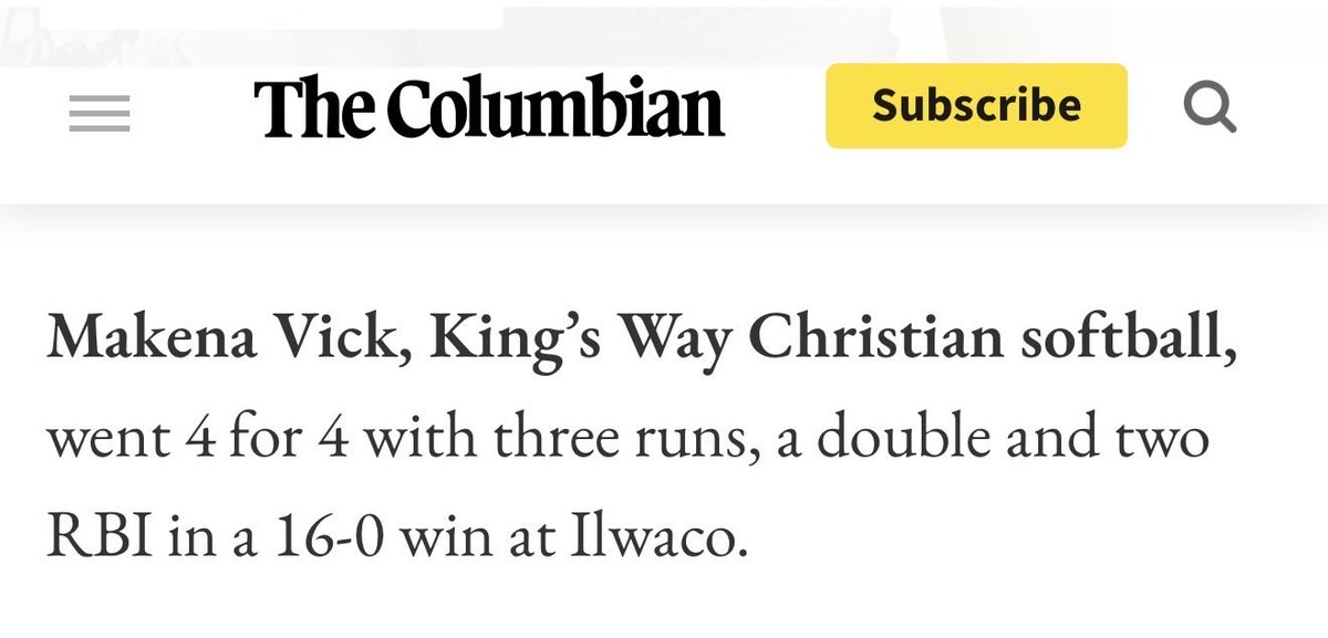MakenaVick2030's tweet photo. Great team win Friday! Thanks @360preps for the recognition! Let’s go Knights!! 

#2030softball #classof2030 #kwsoftball #kwcs https://t.co/KFwtQ9GPDi