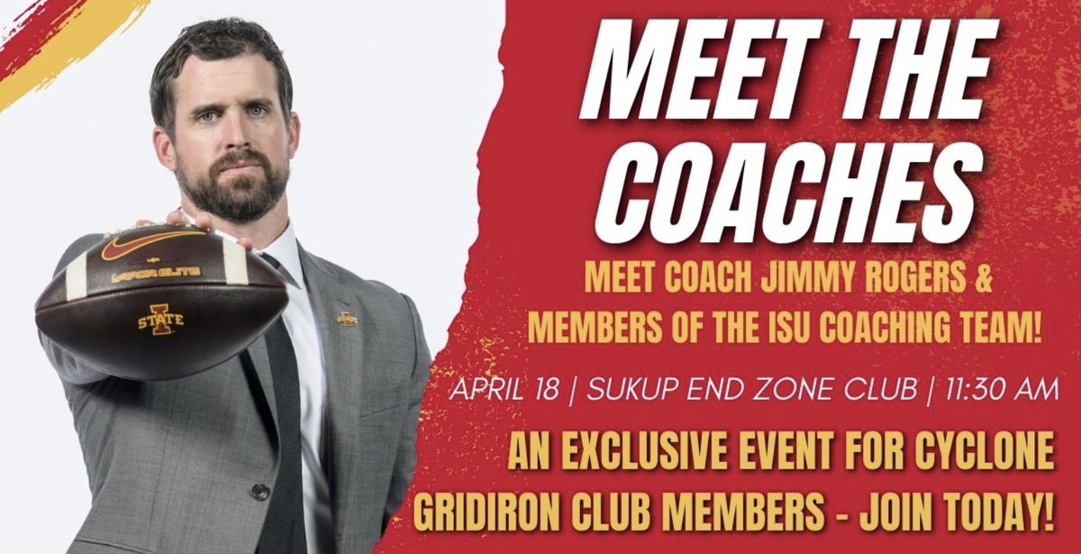 Today’s a perfect day to join or renew your 2026 <a href="/CycloneGridiron/">CycloneGridiron Club</a> membership so you can lock in your spot at our Meet the Coaches event on April 18th. Looking forward to see you and other #Cyclones there!
cyclonegridironclub.com/2026/03/09/mee…