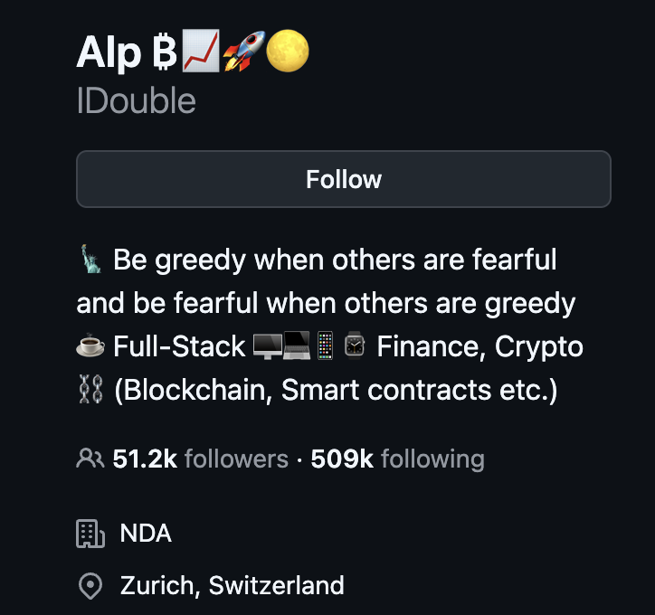 ninjacoder404's tweet photo. Just noticed a GitHub account following me with 51k followers but following 511k 👀

Feels like a bot… but what’s the point of mass-following?
If it’s malicious, where does the computing power even come from?
#GitHub
#CyberSecurity
#DevCommunity https://t.co/Hmqi4NSkMh