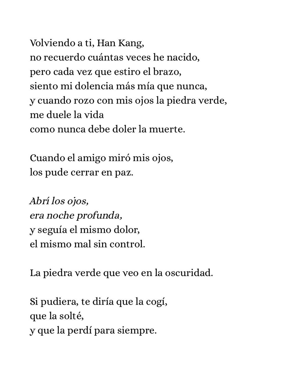 La piedra verde o un poema de Han Kang