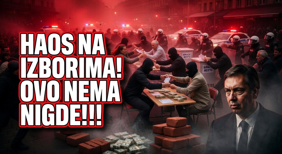 SlavijaI's tweet photo. 🔥 HAOS NA IZBORIMA ❗️OVO NEMA NIGDE ‼️
📺 Pregled dana na Slavija specijal 👉https://t.co/trGsbnImJ6
#slavijainfo #izboriAR #izboriLU #izboriSP #izboriKL #izboriKZ #izboriKU #izboriBB #izboriSE #izboriMP #izboriBO #izbori2026 https://t.co/ETuyJ4DHpn