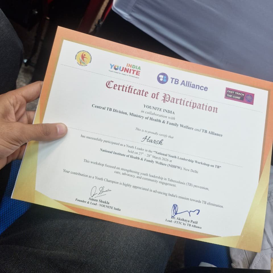 dtohpkgr's tweet image. ✨Proud moment for District Kangra, Himachal Pradesh!

Harsh, a dedicated talented volunteer, represented Kangra @ 2-Day National Youth Leadership Workshop on #TB in New Delhi 🇮🇳

His participation reflects the power of youth-led action in journey towards a #TBMuktBharat
#EndTB
