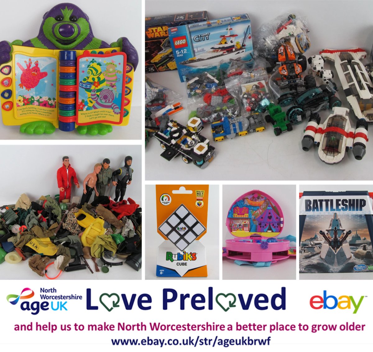 AgeUK_BRWF's tweet photo. Looking for Toys &amp; Games for the #Easter Holidays? Have you seen what is currently listed on our #ebay page 👉https://t.co/rxTqIQZ8nq
Help us to keep #SupportingOlderPeopleInNorthWorcestershire 🙏 https://t.co/byKDnq2XEJ
