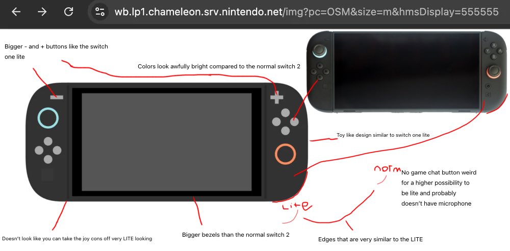 catnapcore's tweet photo. Some point outs to the switch 2 lite (This is my theory based on public info NINTENDO 🥹) https://t.co/x5WtH6BlwZ