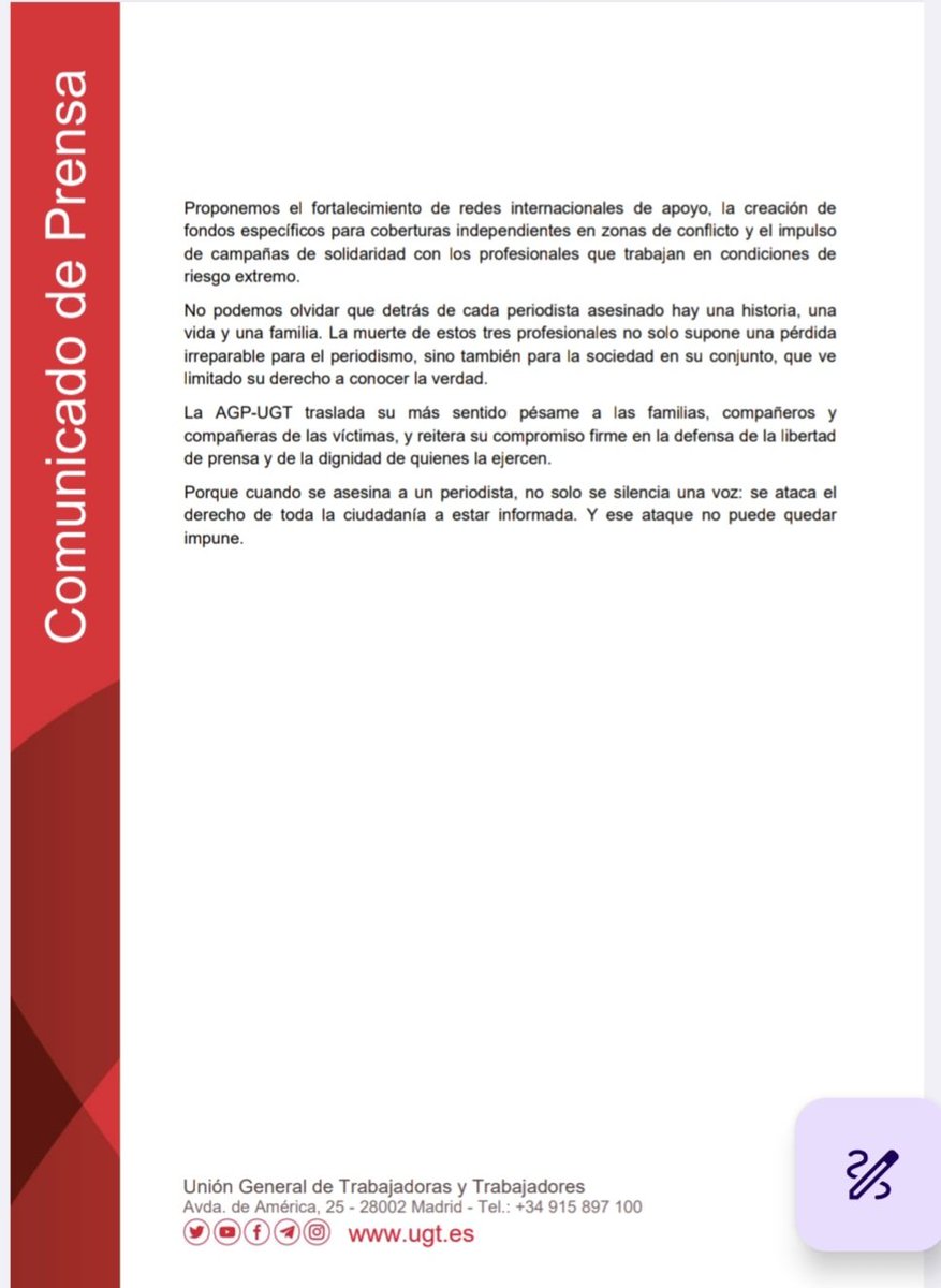 Agrupación de Periodistas de UGT tweet media