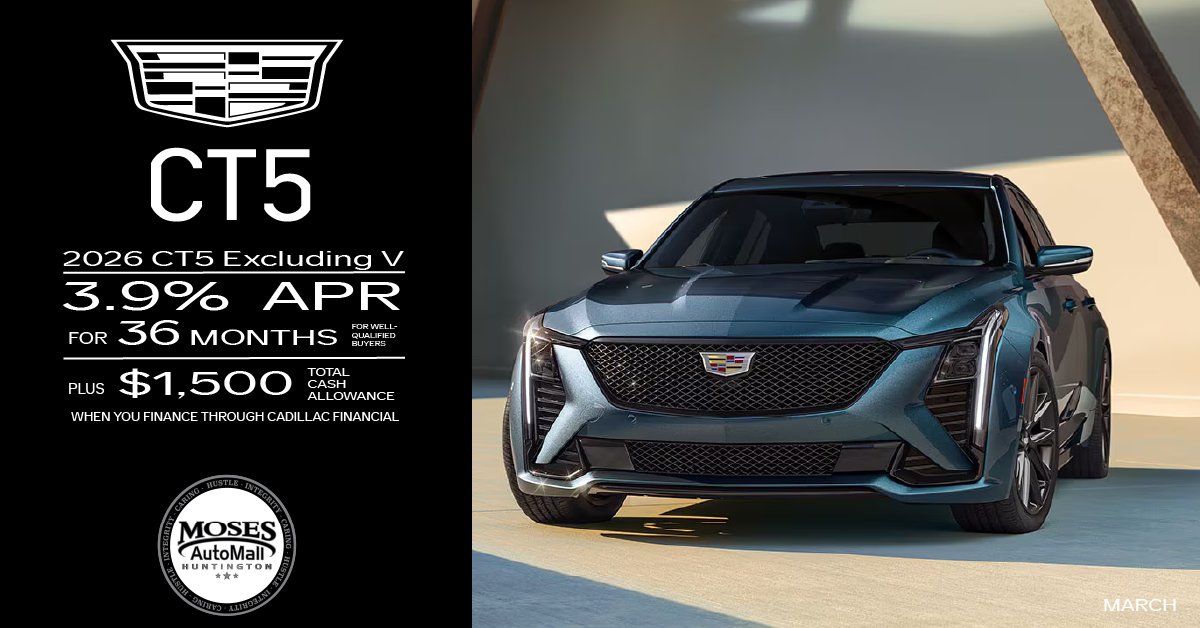 Fresh season, refined drive. The Cadillac CT5 blends bold design and premium comfort for the road ahead. Discover more: tinyurl.com/26bdvmcj