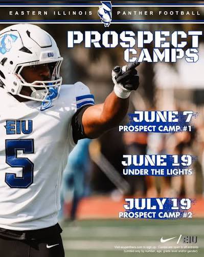 LJRicks8's tweet photo. Thank you @Coach_Bru50 for the invite  to compete at @EIU_FB prospect camp this summer! 
@CoachDavenportJ @Coach_Jonez @RockHill_FB https://t.co/GYi5EQTeJV