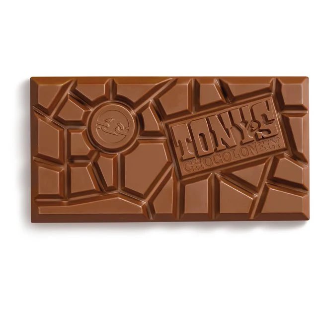 Dreamt I met the Tony’s chocolonely guy and he was claiming that every segment on the bar was designed with extreme intention and I was trying to box him into a corner by asking about a piece that was most clearly a random chunk but then I woke up