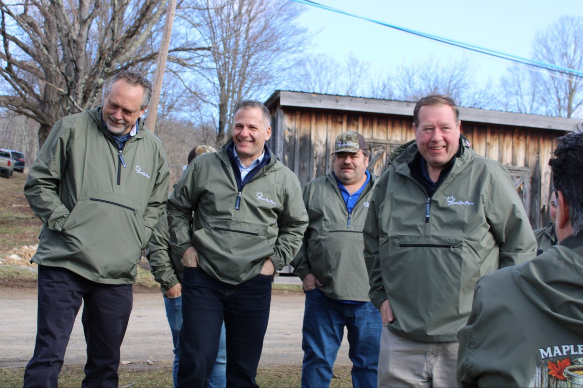 ChrisTague51's tweet photo. Great Maple Weekend with our next Congressman, @PeterforNY19 and future Assemblyman @MarcMolinaro at Shaver Hill Farm in #DelawareCounty, alongside the Hill family. Proud to support #MapleMonth, our hardworking maple producers, and the South Kortright athletics program.
New York maple is No. 1 for a reason. Thank you to everyone who makes it happen! ๐