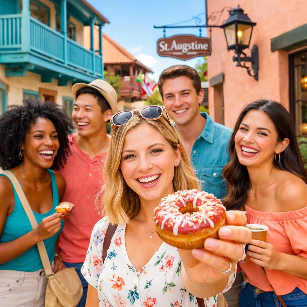 tourtourv's tweet image. Let’s get lost in the magic of St. Augustine! 🏛️ Our afternoon tours are sooo much more than snacks: they're about stories hidden in every corner. It’s a comfy half-mile stroll for EVERYONE! Ready to discover a new spot? ✨ #FoodTourV #StAugustine #HiddenGems #CityWalk