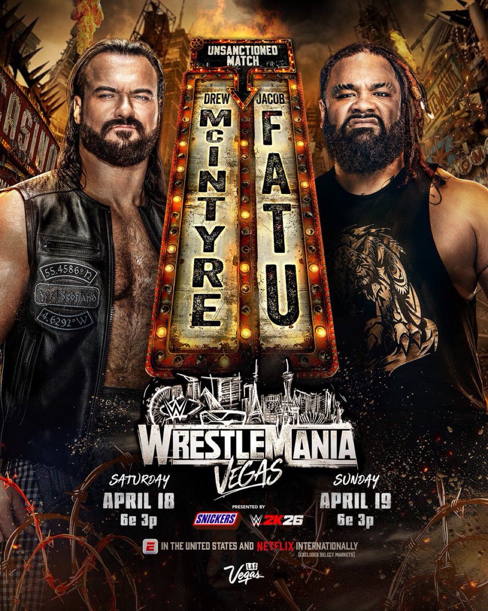 TalesSawEvil's tweet photo. Unsanctioned. Anything goes.

Jacob Fatu, you made the biggest mistake of your life touching my career. At WrestleMania, I’m going to show the world what happens when you push a Scotsman with nothing left to lose.

Consider this a public execution. https://t.co/AKErjiAHVZ