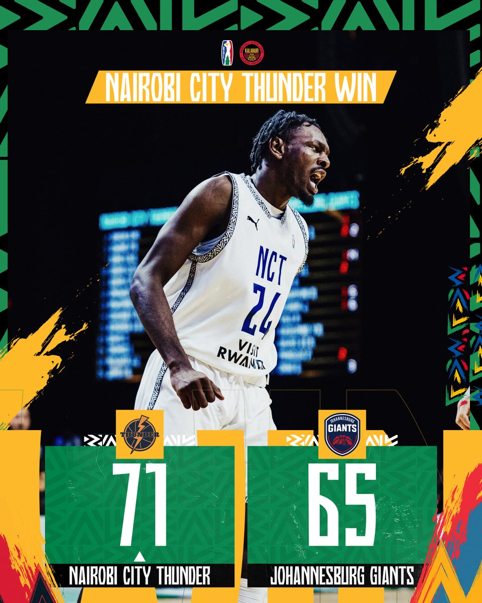 ON A MISSION 😤
First W in the Kalahari Conference for Nairobi City Thunder 🇰🇪
