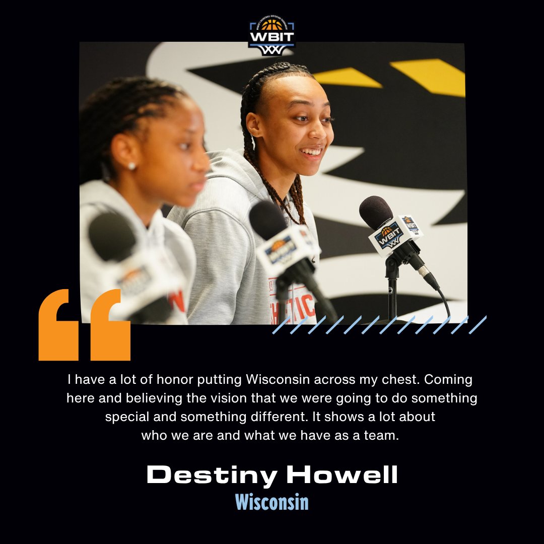 SEE THE VISION

<a href="/BadgerWBB/">Wisconsin Women’s Basketball</a> senior guard <a href="/destinyn15h/">destiny howell</a> speaks on the team’s commitment to finishing the season strong

#ElevateTheGame