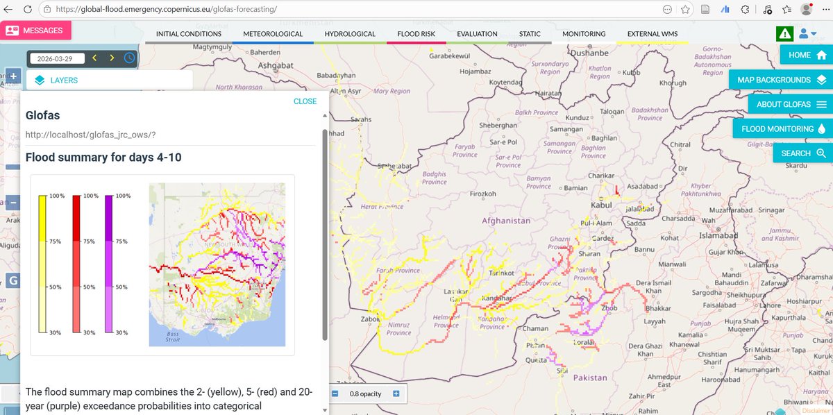 assemmayar1's tweet image. Global Flood Awarness System (GloFAS) predicts the below floods for #Afghanistan in the next 4-10 days.