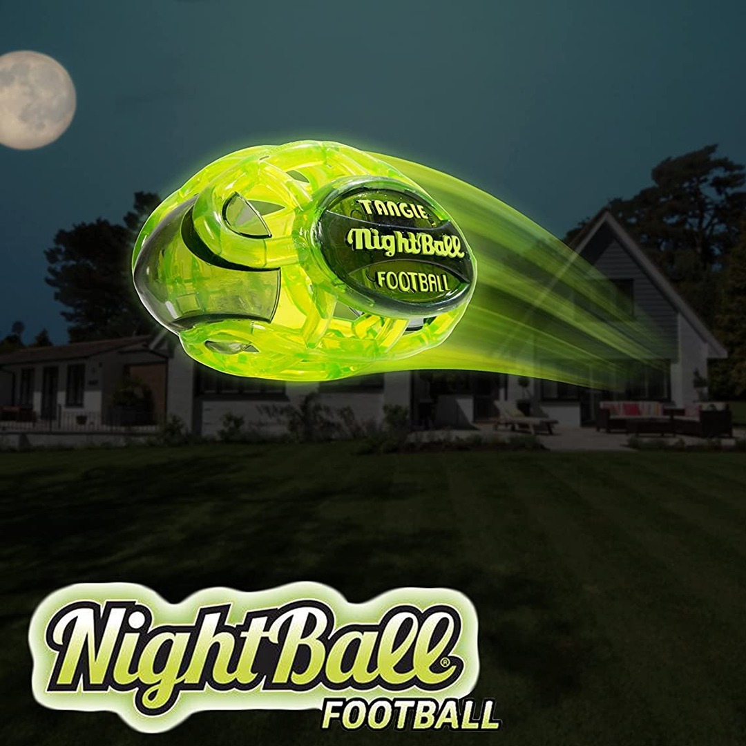UnicunShop's tweet photo. Keep the game going long after sunset! The Tangle NightBall lights up with every throw and bounce, so you can enjoy football anytime, anywhere.  https://t.co/wRUkbD3IqQ 🏈✨  #nightball #football #glowinthedark https://t.co/tmIQv3QRfw