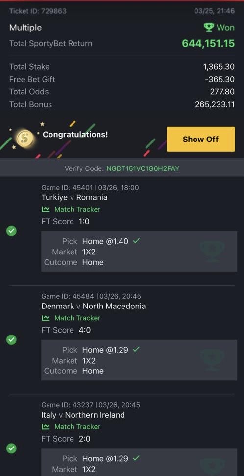 HenriPicks's tweet photo. 277 odds boom 💥 💥💥✊🏽

International break always deliver ♥️

More to come🙏🏻💯

Atiku ADC Obi Mr President Palm Sunday Tony Stark Tudor NNPP https://t.co/KB20X6pYzn