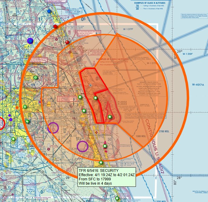 anajuliabanlei's tweet image. 🚫 NOTAM. Fue publicada la restricción temporal de vuelo para el lanzamiento de #ArtemisII. La #FAA limitará el espacio aéreo sobre Cabo Cañaveral este miércoles 1 de abril como parte de las medidas de seguridad durante la misión.
tfr.faa.gov/tfr3/?page=det…