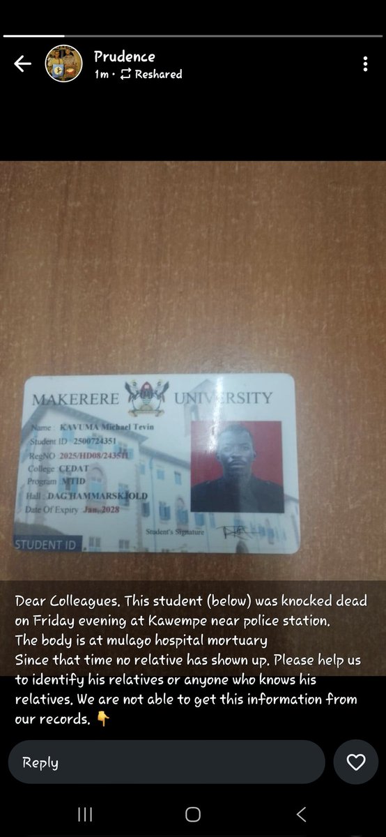 Please share widely!
<a href="/Makerere/">Makerere University</a> <a href="/MakerereNews/">Makerere University News</a> <a href="/BalaamBarugahar/">Barugahara Balaam Ateenyi.</a> <a href="/AllanSseky/">THE ÁĹĹÀŃ ĆÓÚÑŤÝ 🇺🇬</a> <a href="/Omujugujugu1/">Hon. Omujugujugu Moses</a> <a href="/Naturinda96/">first son 🇷🇼 🇺🇬</a>