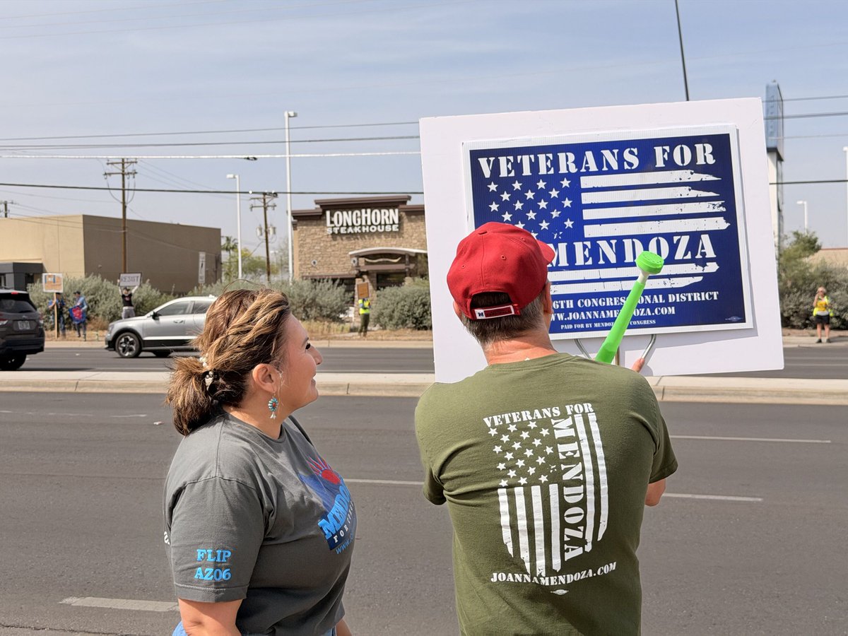 Mendoza4AZ's tweet photo. It was great to meet and talk to so many people yesterday making their voices heard! As Juan Ciscomani continues to be MIA, the people of #AZ06 deserve a representative who shows up and listens. That's exactly what I've done and will continue to do. https://t.co/zXTBQgmOtU