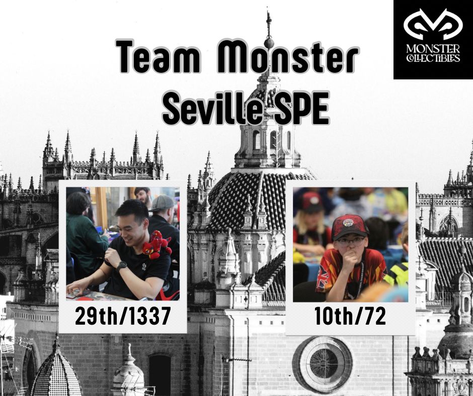 Another European event and a amazing weekend for Team Monster🤩

We had 2 players flying our flag this weekend and we couldn't be more proud❤️

<a href="/bshum100/">Ben Shum</a> ( 9-3-1,29th/1337) First day 2 finally in the books 

<a href="/pokedec14/">PokeDec</a> (6-3-1,10th/72) Locking up his 6th T20 finish this season