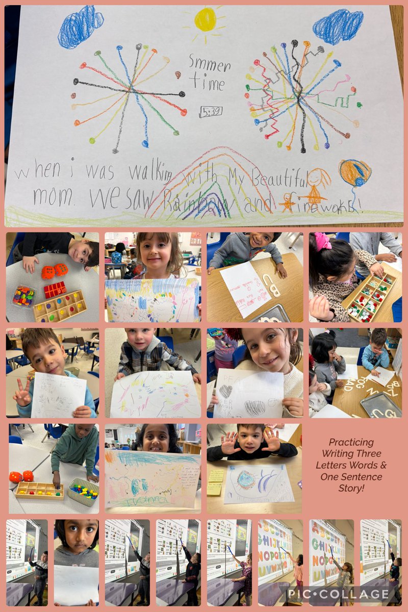 ECLearnings's tweet photo. KG-A’s Play Based Learning Through Drawings, Writing One Sentence Stories and Problem Solving When Building Together in a Team! Counting and Grouping to 100.

#SEL #ProblemSolving #SentenceBuilding #MotorSkills #StRitaOCSB https://t.co/kSR4XBAH9t