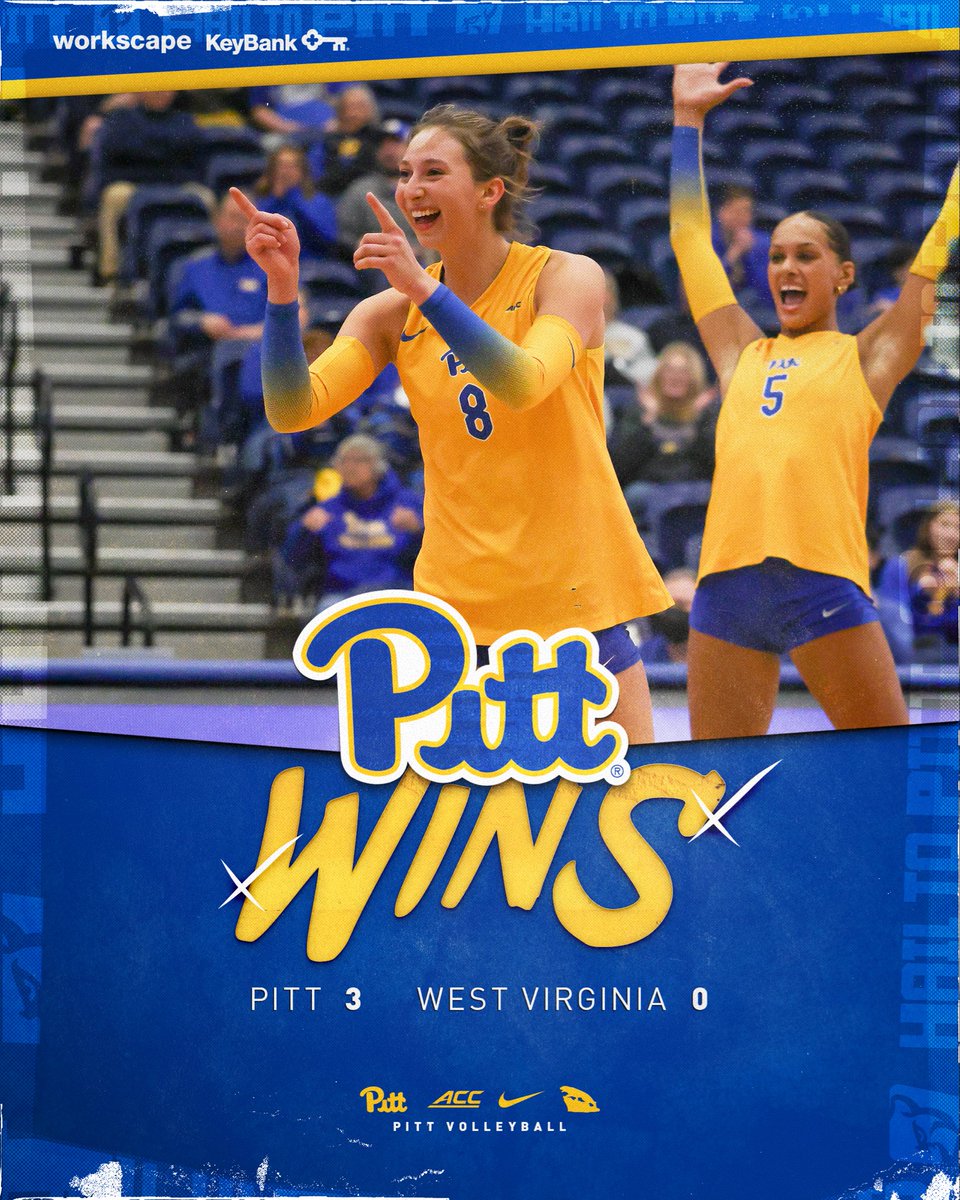 Pitt_VB's tweet photo. (spring) rivalry dub! https://t.co/CQF0tde2d0