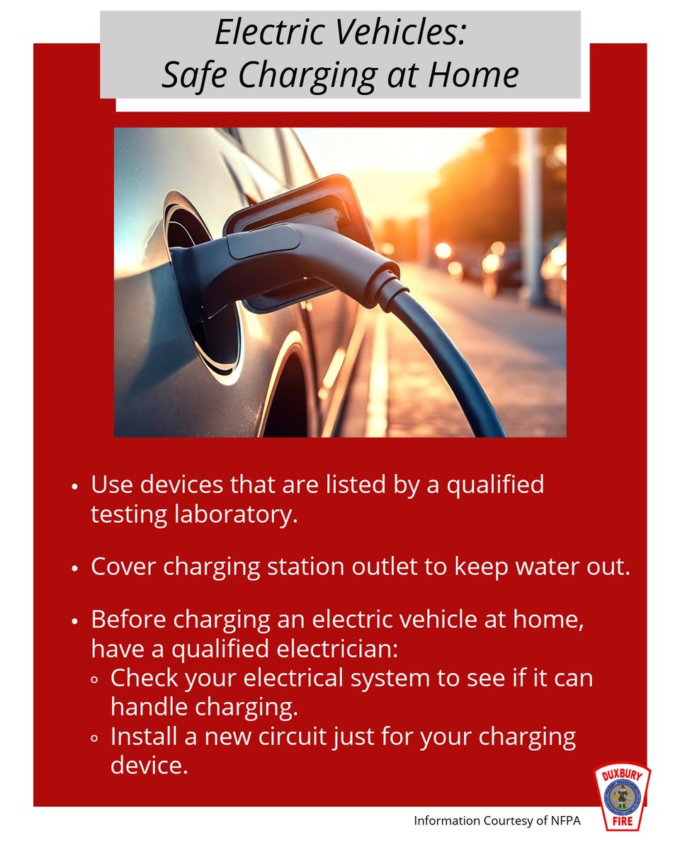 DXFD_PIO's tweet image. If you own an electric vehicle (EV), keep your home charging practices safe by following these critical steps.

#DXFD #EVcharging #lithiumionbatteries