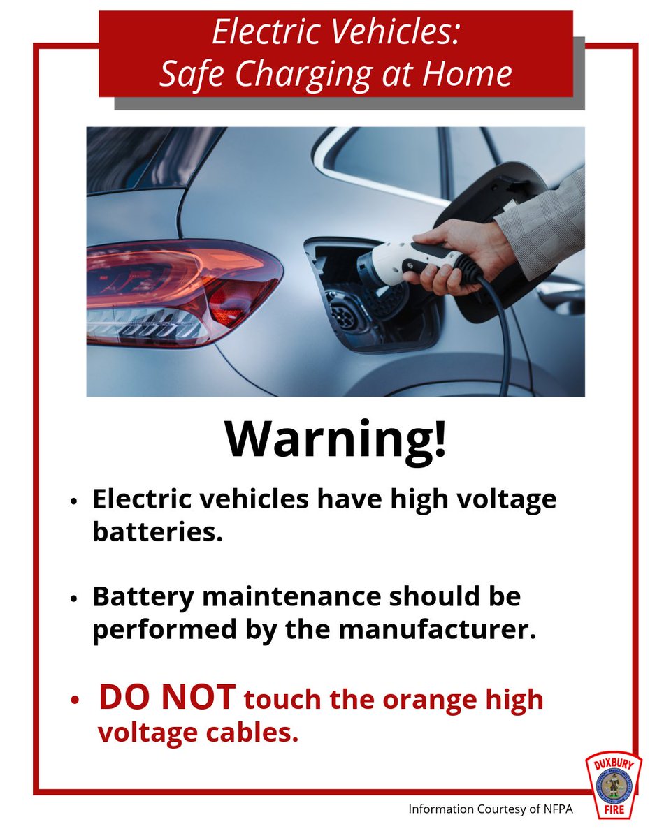 DXFD_PIO's tweet image. If you own an electric vehicle (EV), keep your home charging practices safe by following these critical steps.

#DXFD #EVcharging #lithiumionbatteries