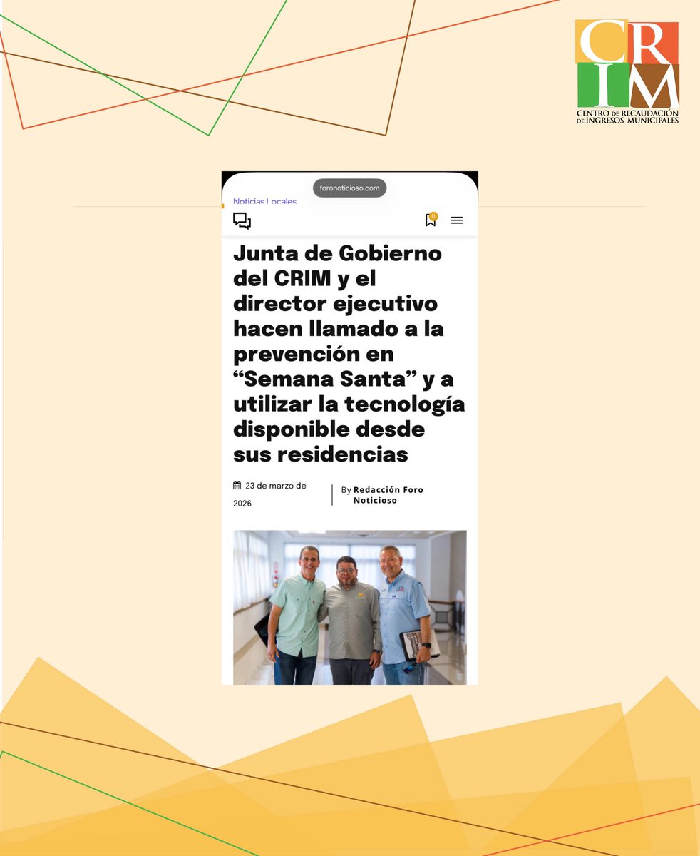 CRIMPR1's tweet photo. 📢 CRIM concederá receso en Semana Santa. 

💻 Gestiones disponibles en 👉🏼 https://t.co/ojqIPTsQ8A

📞 Centro de llamadas estará operando en horario regular (8:00am - 4:30pm) lunes a miércoles para asistencia. https://t.co/Ki3zzACMVq