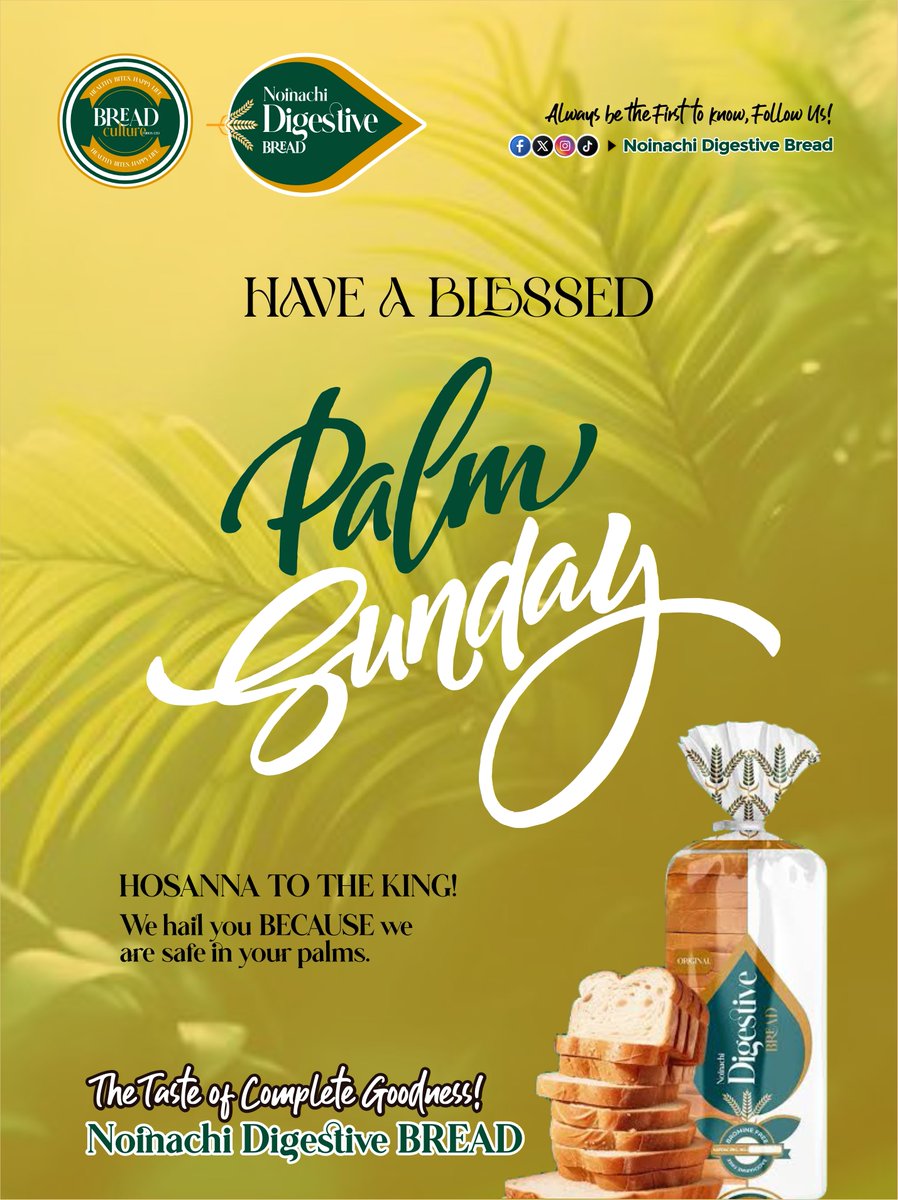 breadculturefds's tweet image. Have a blessed Palm Sunday fam! 

#breadinabuja  #breadmaking #digestivebread #HappyWeekend #abujabakery #bread #PalmSunday #abujaconnect #breadculture #noinachi #noinachidigestivebread #abujabread #abujabaker #fyp #viral #proudlynigerian #breadbaking #breadlovers🌾🍞♥️