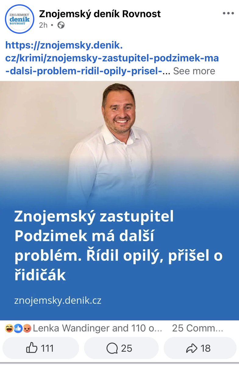 Machynak_M's tweet photo. Opilý za volantem. Radní kraje.
A reakce vedení? „Neřešili jsme to.“
Vážně? Tohle má být standard? Pro normálního člověka problém a průšvih. Pro politika jen nepříjemná epizoda bez následků.
Přesně tenhle přístup ničí důvěru lidí. https://t.co/LwK6kSP3Nq