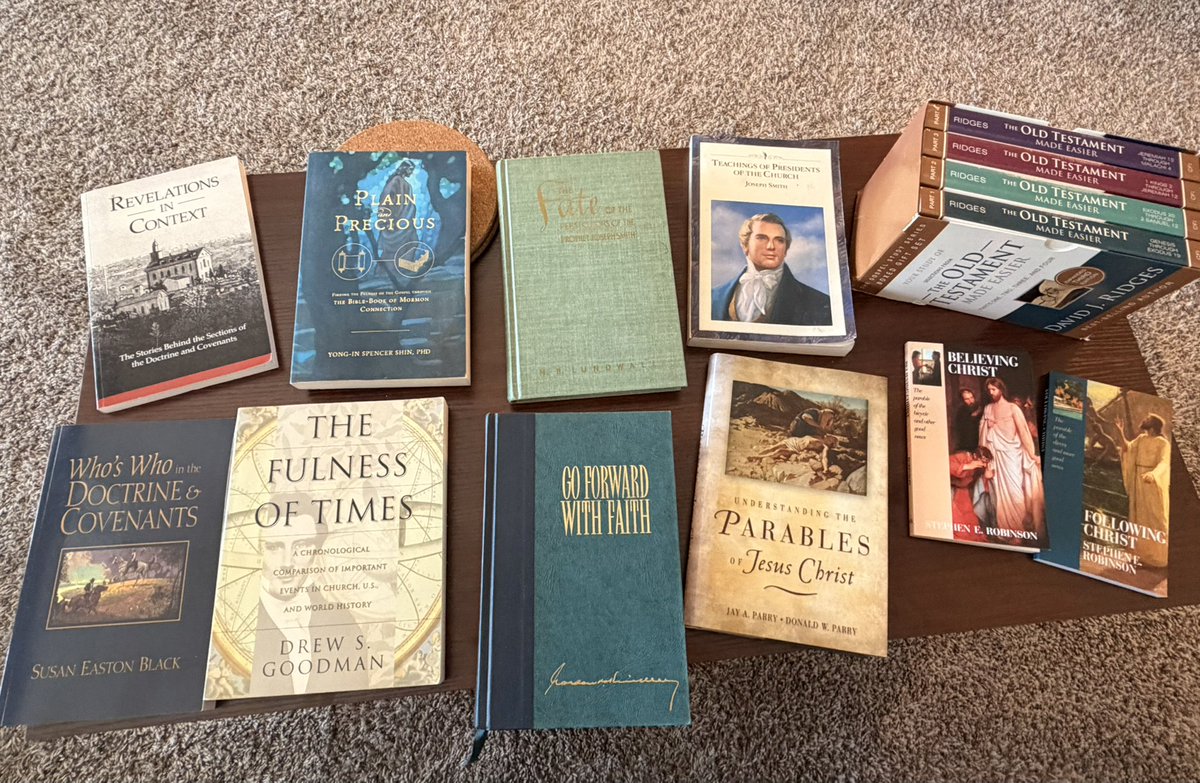 I visited my folks this past week and my dad loaned me some books from his extensive collection. I’m a beginner with this type of reading. What should I read first? #SaintsOnX