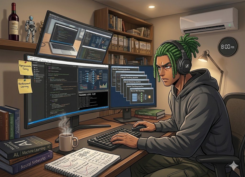 GN CT fam 🌙  

Been quiet since my last post on the 27th, life has been extremely busy as I push hard to become an AI engineer. The learning curve is steep, the workload is heavy, but the grind continues in full DND mode.  

It’s a lot right now, but I’m still showing up and