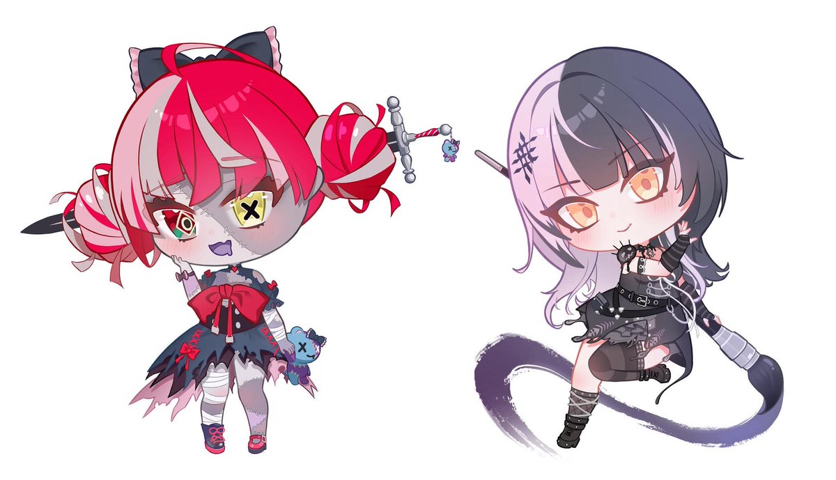 Tahi_26's tweet photo. I drew keychains to celebrate @shiorinovella and @kureijiollie's visit to Vietnam at Color Fiesta 16. Make sure to visit the official HololiveMeet check-in booth to get yours FOR FREE! 
The giveaway is sponsored by "O sin Hololive chi nhanh hai ngoai." #graveyART #ShiorinSketch https://t.co/isa631xzDw