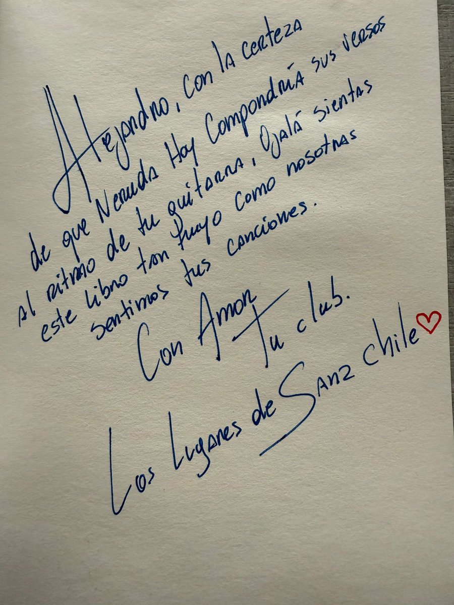 <a href="/AlejandroSanz/">Alejandro Sanz</a> Claro que sí!!! 
Cuál es tu libro favorito?