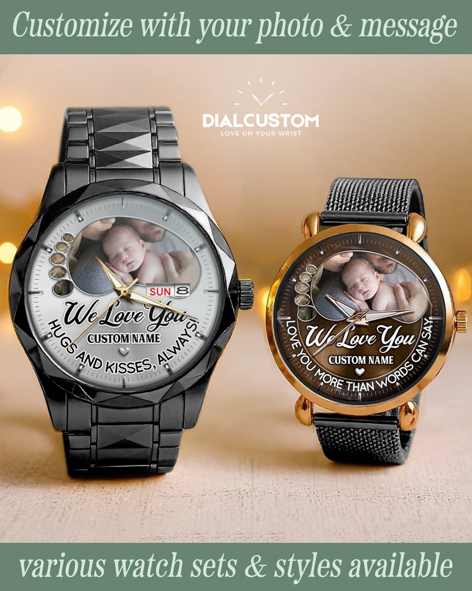 dialcustom's tweet photo. Keep the whole family close to your heart and on your wrist.
https://t.co/eGEaJwfUqd
Personalized styles for men and women make this a perfect matching keepsake for both of them.
#FamilyGift #GiftForDad #GiftForMom #dialcustom #customwatch https://t.co/9FTe9KEbEK