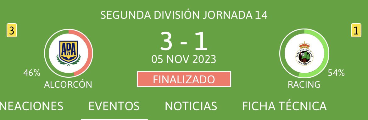 Si le haces un 6/6 al Racing y estás en descenso: bajas fijo.

Ánimo a los maños, en esto no hay colores