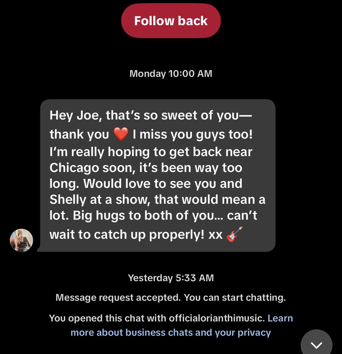 Official Orianthi tweet media