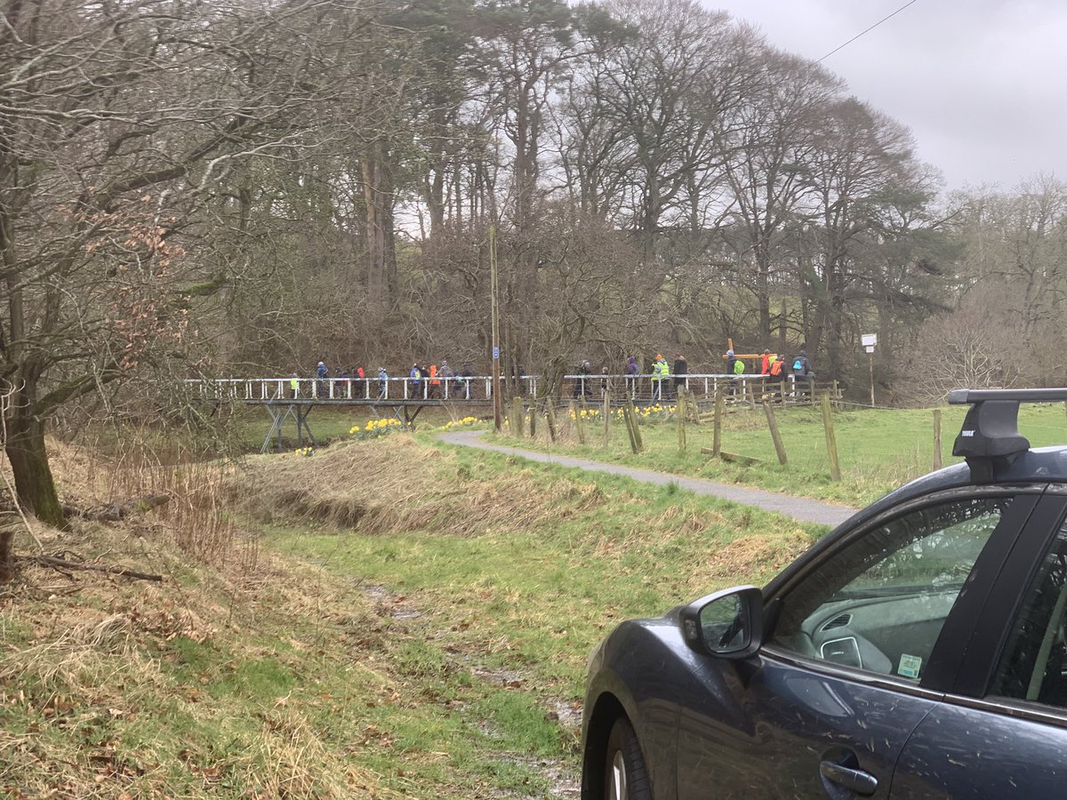 nxlanarkleg's tweet photo. Today on our wet weather day we walked from biggar to Peebles. For the last section we had Peebles scouts join us! #nx2026 #easter #pilgrimage https://t.co/5M0rRq9Ti1