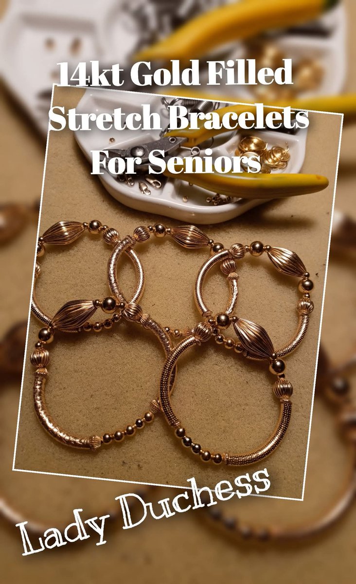 CrochetbyLadyD's tweet photo. 14kt Gold Filled Stretch
Bracelets for Seniors

No more Fumbling with those hard to Manage Lobster Claw Clasps 😀 

The older ladies at Church Love Them...
It's a WIN WIN! 💪 

Original Bracelets: 
https://t.co/mYbgqLjmpe

Restring
#ladyduchess👑 https://t.co/lDp5wWFaLQ