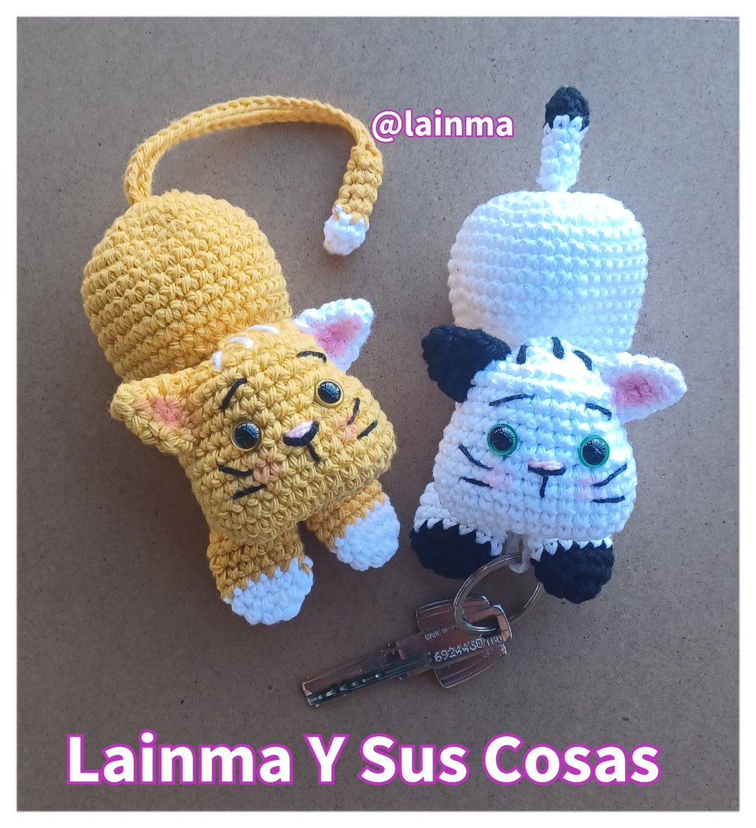 lain_ma1's tweet photo. 😻 Si no hay nadie para tomarte de la mano, ponlas en los bolsillos y sigue caminando…😸
**.   **.   **.   **.   **.   **.   **.   **.   **.   **.   **.   
#llaveros #gatos #keychain #amigurumi  #hechoamano https://t.co/Z7XdQhXU67