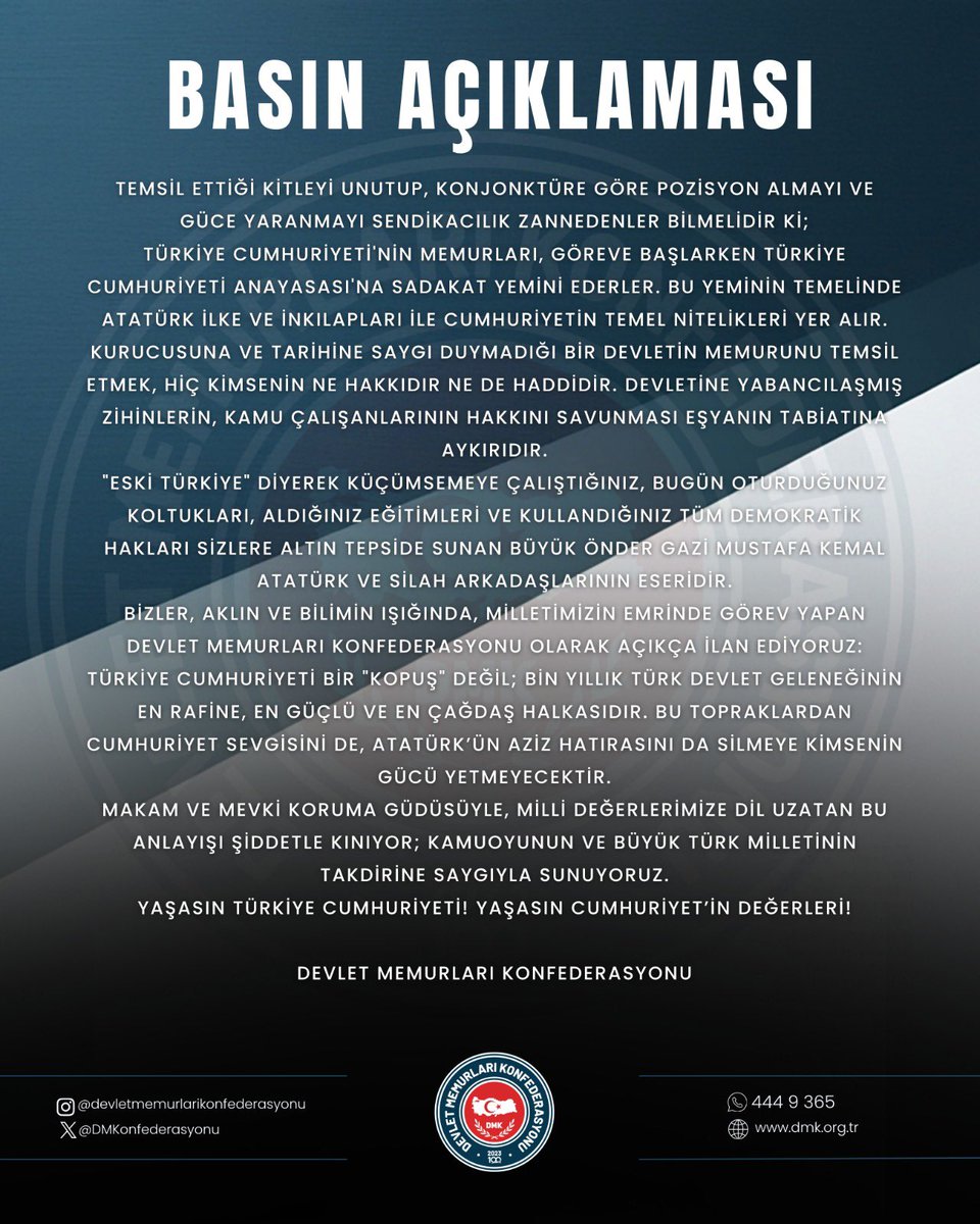 Devlet Memurları Konfederasyonu tweet media