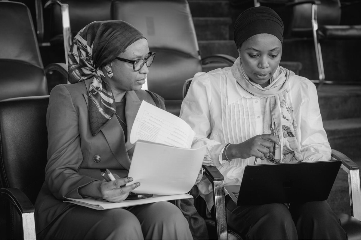 SamuelUbile's tweet photo. The Special Adviser to the President on Policy and Coordination, @Hadizabalausman, along with @AyeesKabir, Dr. Aishatu Kabir, the Special Assistant to the President, on Delivery and Coordination, are working diligently to ensure that everything is properly in place. https://t.co/9NLrwYiNKP