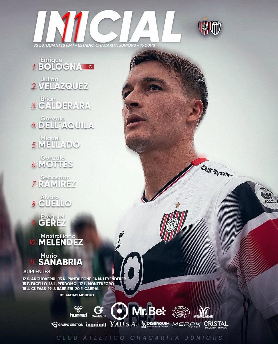 #PrimeraNacional #Chacarita formación confirmada