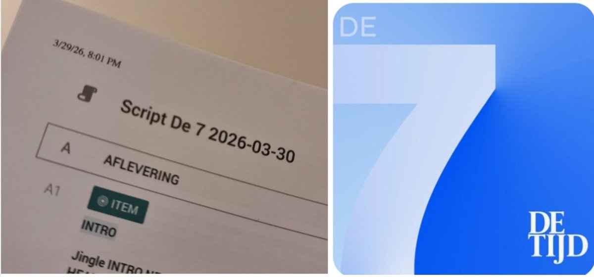 DavidCriekemans's tweet photo. Morgen maandagochtend ben ik voor U al om 05u00 uit de veren om een nieuwe aflevering van de podcast #de7 @tijd voor U in te blikken. Veel te vertellen. Graag tot dan! https://t.co/U3GozDSDWu