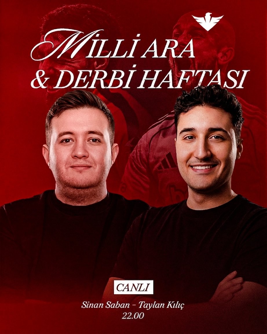 Gündem programında, milli ara ve derbi haftasını YouTube canlı yayınımızda değerlendireceğiz.

🎙️ <a href="/Sinan_Sa/">S</a> &amp; <a href="/taylankilic6/">Taylan Kılıç</a> 
⏰ 22.00
🔗youtube.com/live/Gckfcs4CH…