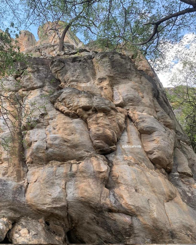 The rock formation shaped like the map of Africa in Botswana 🇧🇼 😲