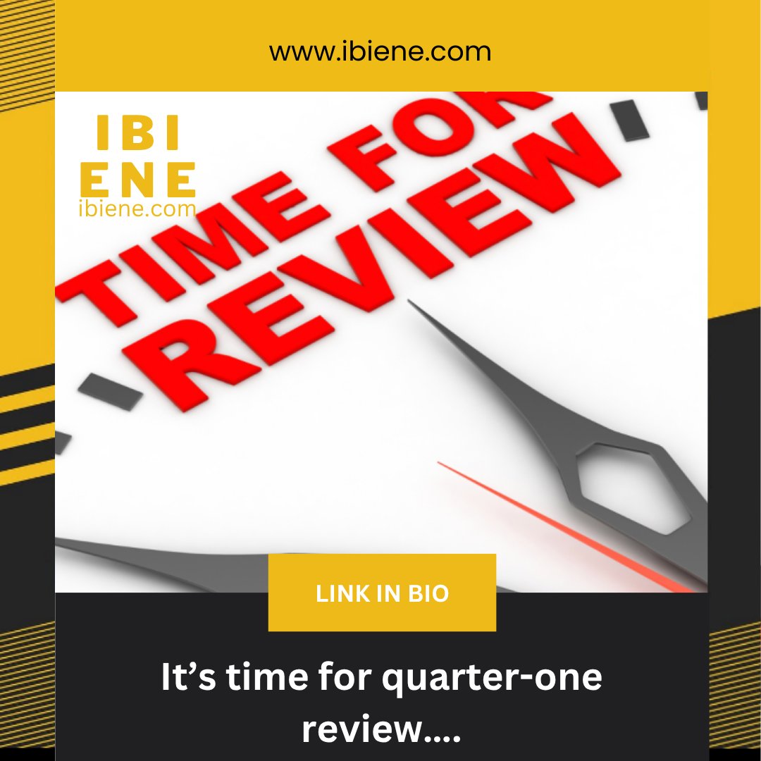 ibienemagazine's tweet image. Evaluate your progress with a clear and effective quarter-one review. Assess wins, challenges, and key metrics to stay aligned with your goals.
Tap on the link in bio or visit ibiene.com for more.
#ibienemagazine #QuarterOneReview #ReflectionTime