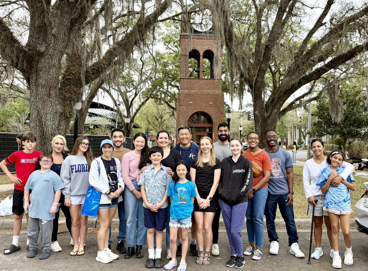 Today the UF Department of Neurosurgery and Project Downtown Gainesville cooked and provided food and hygiene kits for over 70 unhoused members of our downtown Gainesville community